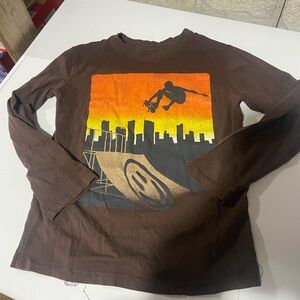 George Chocolate Brown Long Sleeve Tee